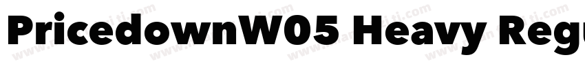 PricedownW05 Heavy Regular字体转换